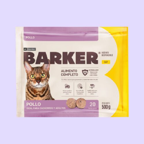 BARKER-ALIMENTACION-NATURAL-PARA-GATOS-POLLO.jpg Barker Hamburguesas para Gatos, Pollo 20 u
