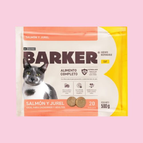 BARKER-ALIMENTACION-NATURAL-PARA-GATOS-SALMON-Y-JUREL.jpg Barker Hamburguesas para Gatos, Salmón y Jurel 20 u