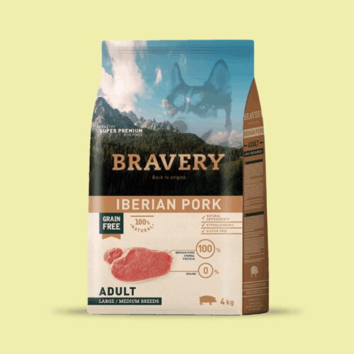 Bravery cerdo ibérico perro adulto raza mediana grande