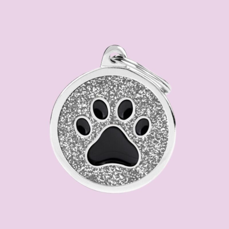 COLORES-PRODUCTOS-CAN-BACAN-37 My Family Grey Big Glitter Circle Black Paw