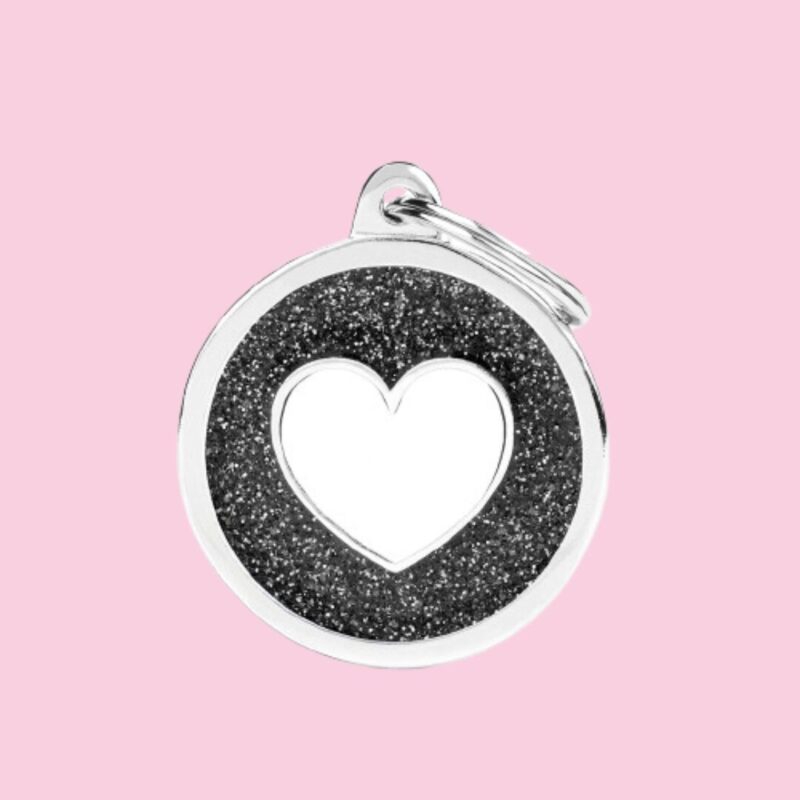 COLORES-PRODUCTOS-CAN-BACAN-41 My Family Black Big Glitter Circle White Heart