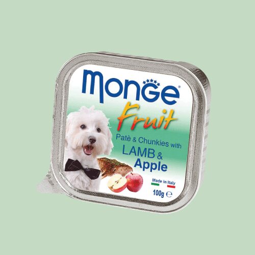 MONGE PATE LAMB & APPLE Monge® Fruit Cordero y Manzana 100 g