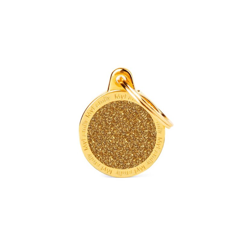 MY FAMILY - SMALL CIRCLE GLITTER GOLD My Family Small Circle Glitter Gold