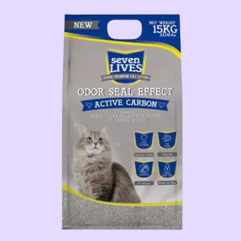 SEVEN LIVES 15 KG Seven Lives Odor Seal Effect Arena con Carbón Activado