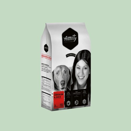 Amity Premium de pollo y arroz para perros para todas las razas