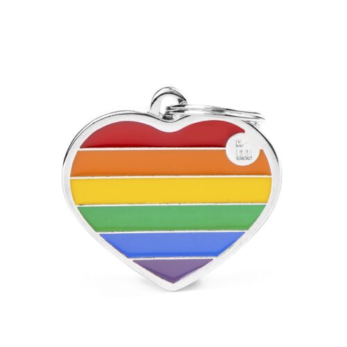 My-family-rainbow-big-heart-id-tag MY FAMILY - RAINBOW LARGE HEART