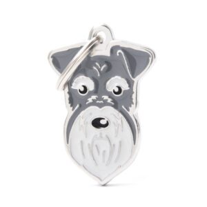 My-family-salt-and-pepper-schnauzer-id-tag MY FAMILY - SCHNAUZER DOG