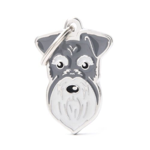 My-family-salt-and-pepper-schnauzer-id-tag MY FAMILY - SCHNAUZER DOG