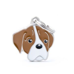 My-family-white-and-brown-boxer-id-tag MY FAMILY - BOXER DOG