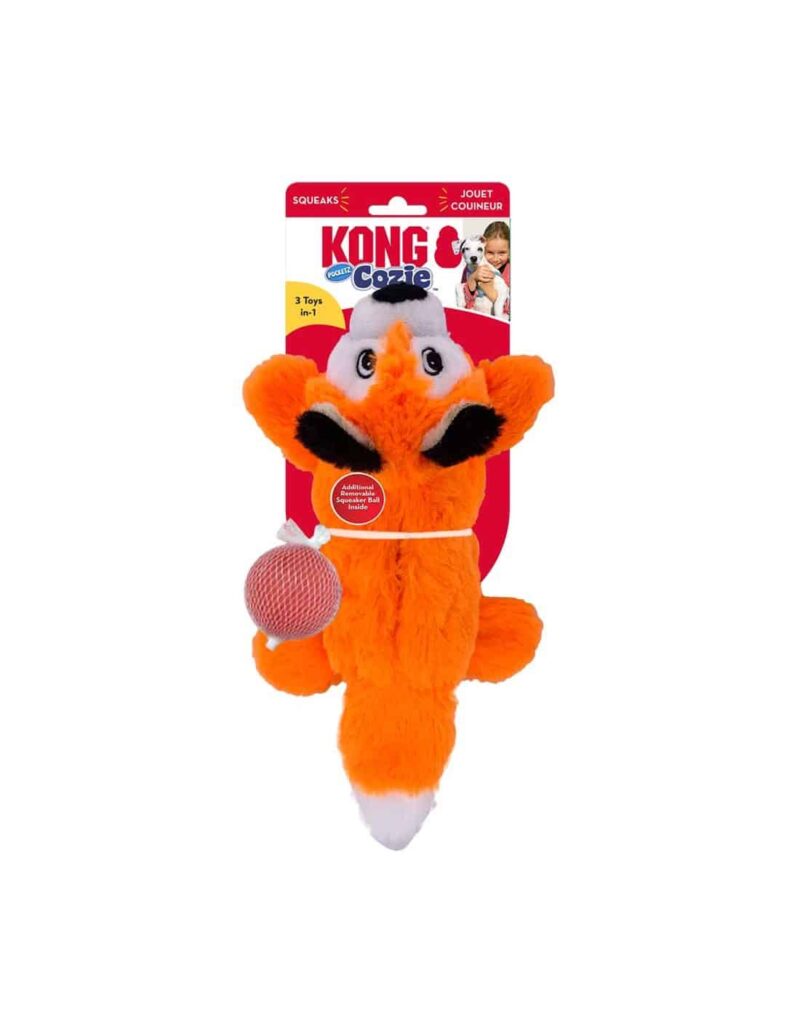 kong-cozie-pocketz-fox KONG Cozie™ Pocketz Fox Md juguete para perro