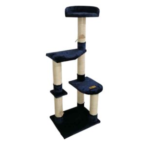 rascador-para-gato-4-pisos-economico-cp-50x44x137-cms-azul CLAWS & PAWS RASCADOR P/GATO 4 PISOS ECONÓMICO C&P(54x46x147 Cms.)AZUL