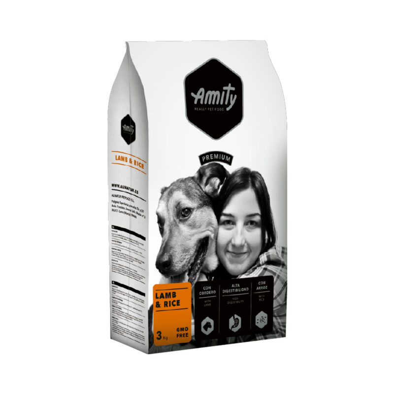 Amity Premium Cordero y Arroz - Perros raza mediana y grande