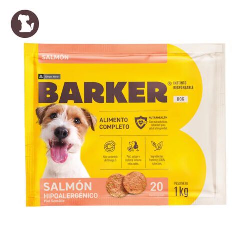 Alimento-Salmon Barker Hamburguesas para Perros, Salmón 20 u
