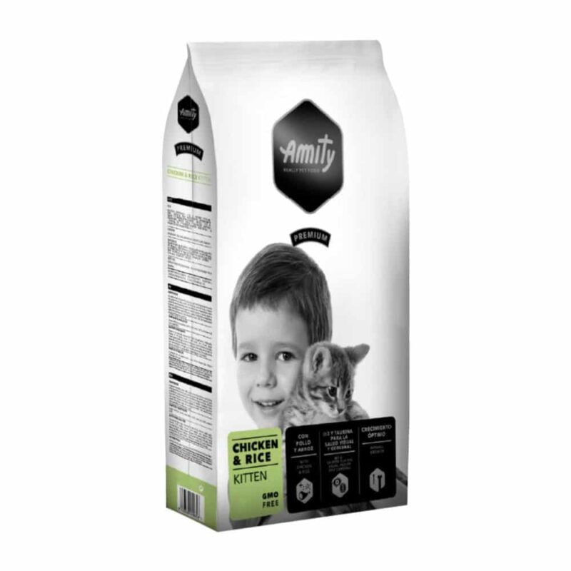 Amity-Premium-Pollo-y-Arroz-Gatitos Amity Premium de pollo y arroz para gato cachorro