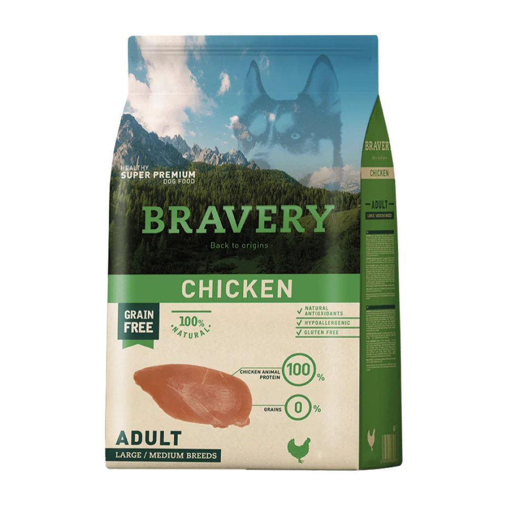 Bravery pollo perro adulto raza mediana grande