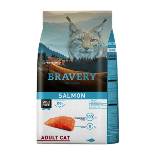 Bravery-Salmon-Adult-Cat-Gatos-adultos Bravery salmón gato adulto