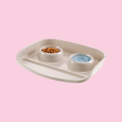 Ferplast Lindo Maxi Tray & Bowls / Bandeja con Dos Platos