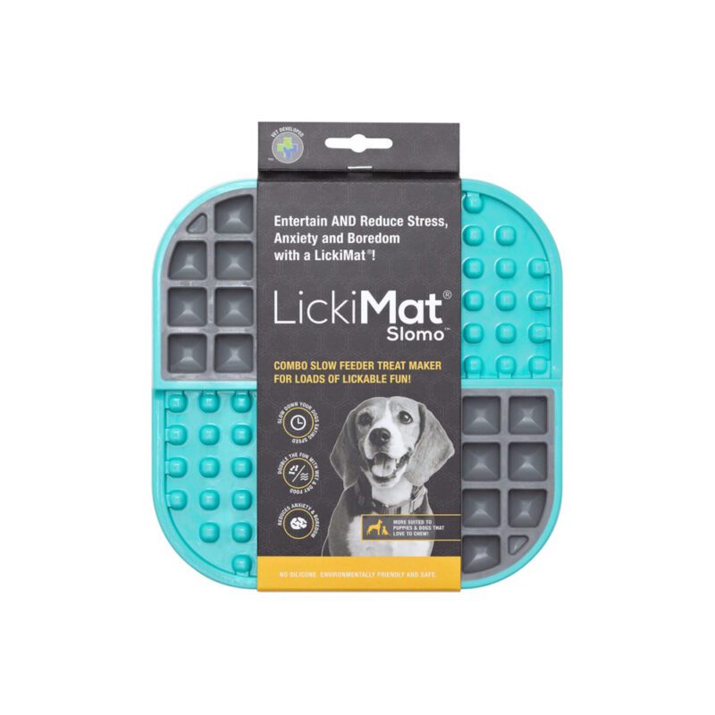 LM3001TQ-CR-1 LickiMat Slomo Turquoise Dog
