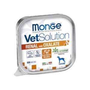 Monge-VetSolution-Canine-Renal-and-Oxalate-x-150gr Monge VS Canine Renal & Oxalate Alutray 150 g