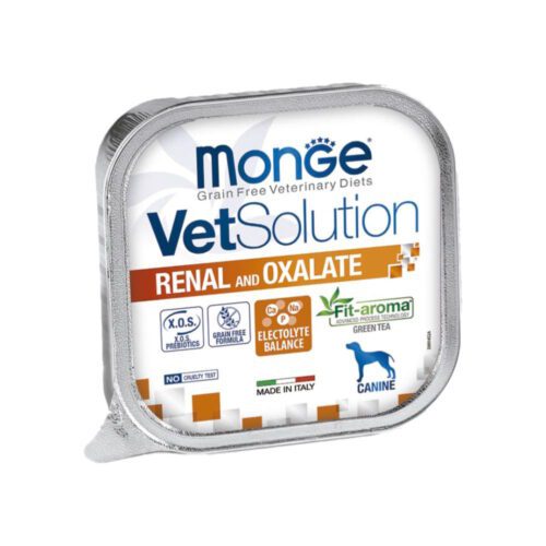 Monge-VetSolution-Canine-Renal-and-Oxalate-x-150gr Monge VS Canine Renal & Oxalate Alutray 150 g