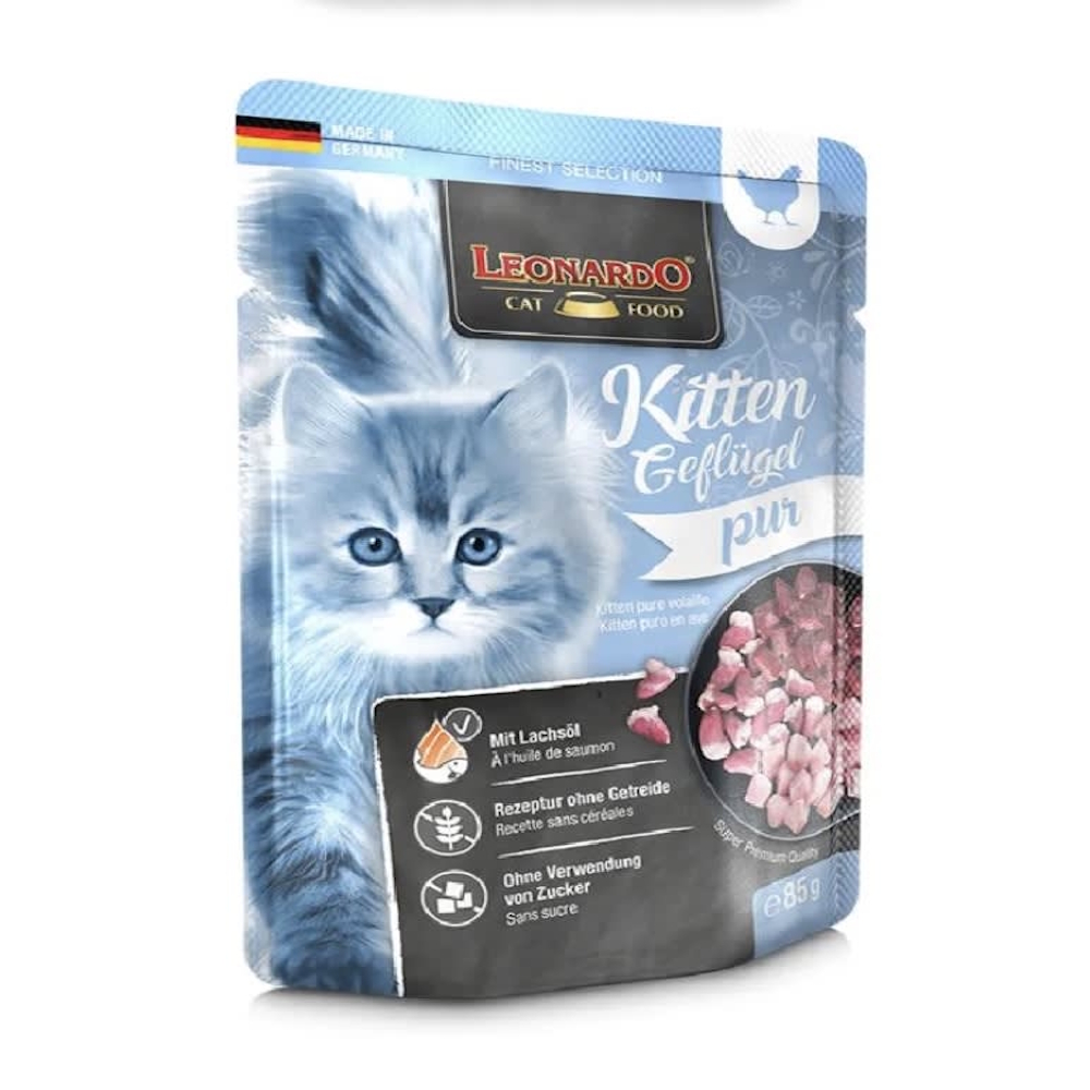 Leonardo Pouch Kitten Poultry, 85 g