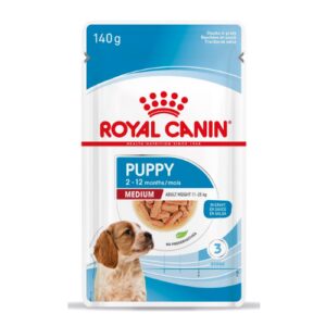 Size-Health-Nutrition-Medium-Puppy-Canine-Wet-Pouch-10X140G Royal Canin Size Health Nutrition Medium Puppy Canine Wet Pouch 10X140G