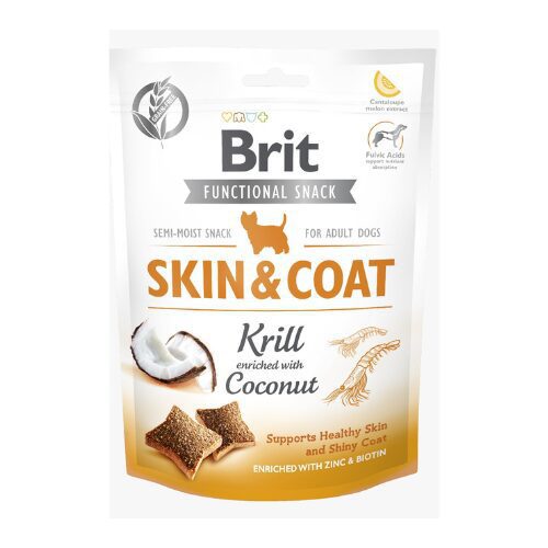 Brit-Care-Dog-Functional-Snack-Skin-Coat-Krill-150-GR Brit Care Dog Functional Snack Skin & Coat Krill 150 GR