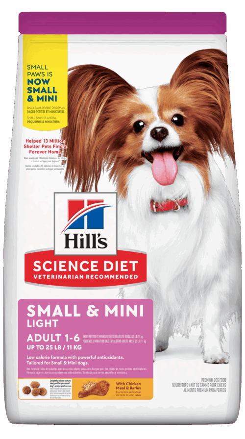 HILLS ADULT LIGHT SMALL & MINI 4.5 LB - 2KG