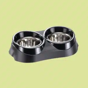 Ferplast Duo Feed / Dos Platos de Acero Inoxidable con Soporte