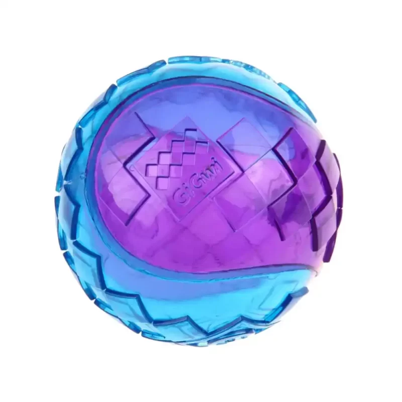 GIGWI BALL SMALL TRANS BLUE/PURPL 1PZ