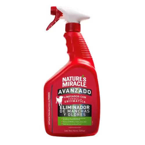 NATURES MIRACLE AVANZADO ELIMINADOR DE MANCHAS Y OLORES DE PERROS 946 ML