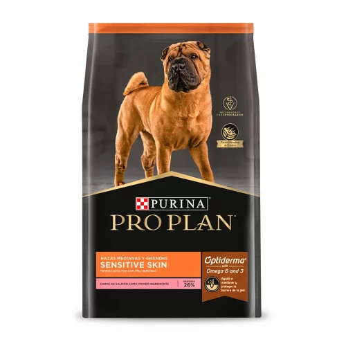 PROPLAN SENSITIVE SKIN SALMÓN RAZAS MEDIANAS Y GRANDES Pro Plan piel sensible de salmón para raza mediana y grande