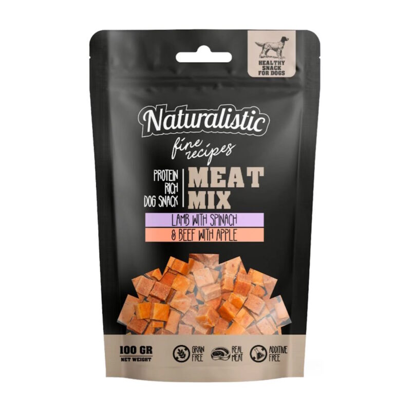 Naturalistic Fine Recipe Meatmix Cordero con espinaca y res con manzana100 GR