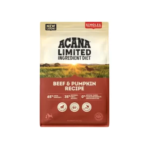 ACANASinglesBeef_PumpkinRecipeFront4.5lbUSA Acana Singles Beef y Pumpkin 10.2 KG