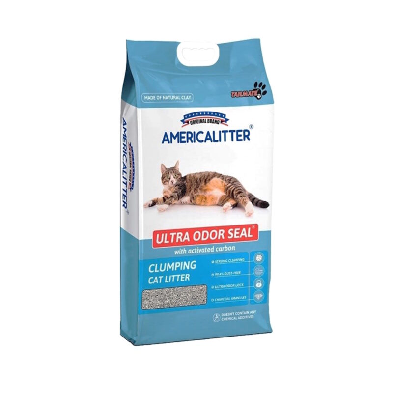AMERICALITTER Americalitter Ultra Odor Seal aglutinante con carbón activado
